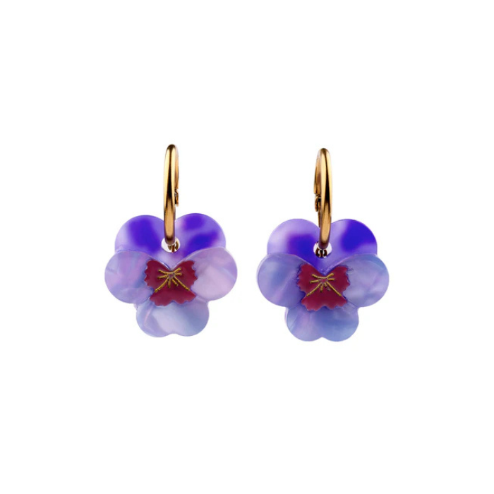 Pansy earrings