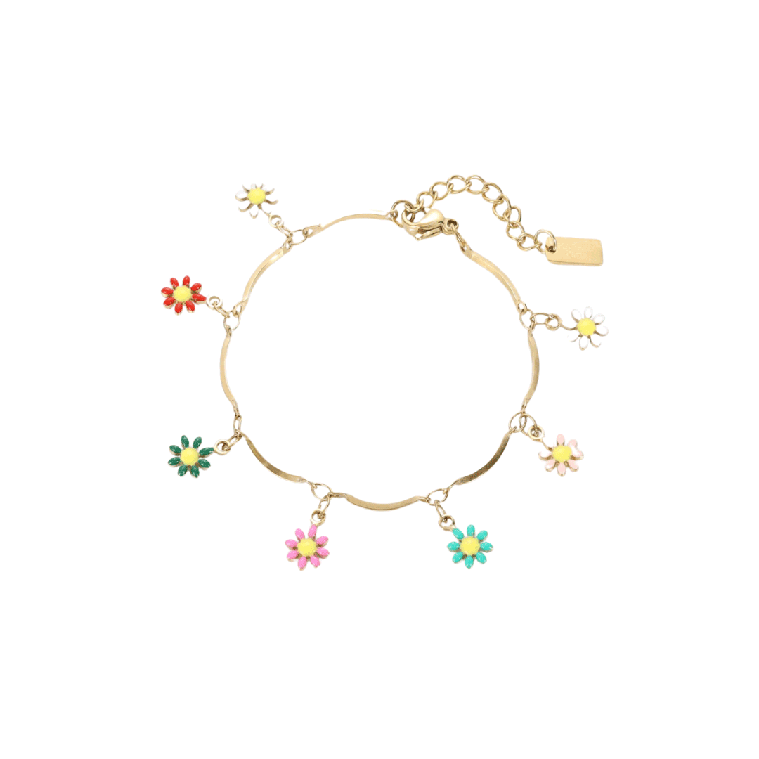 Bracelet floral multicolore