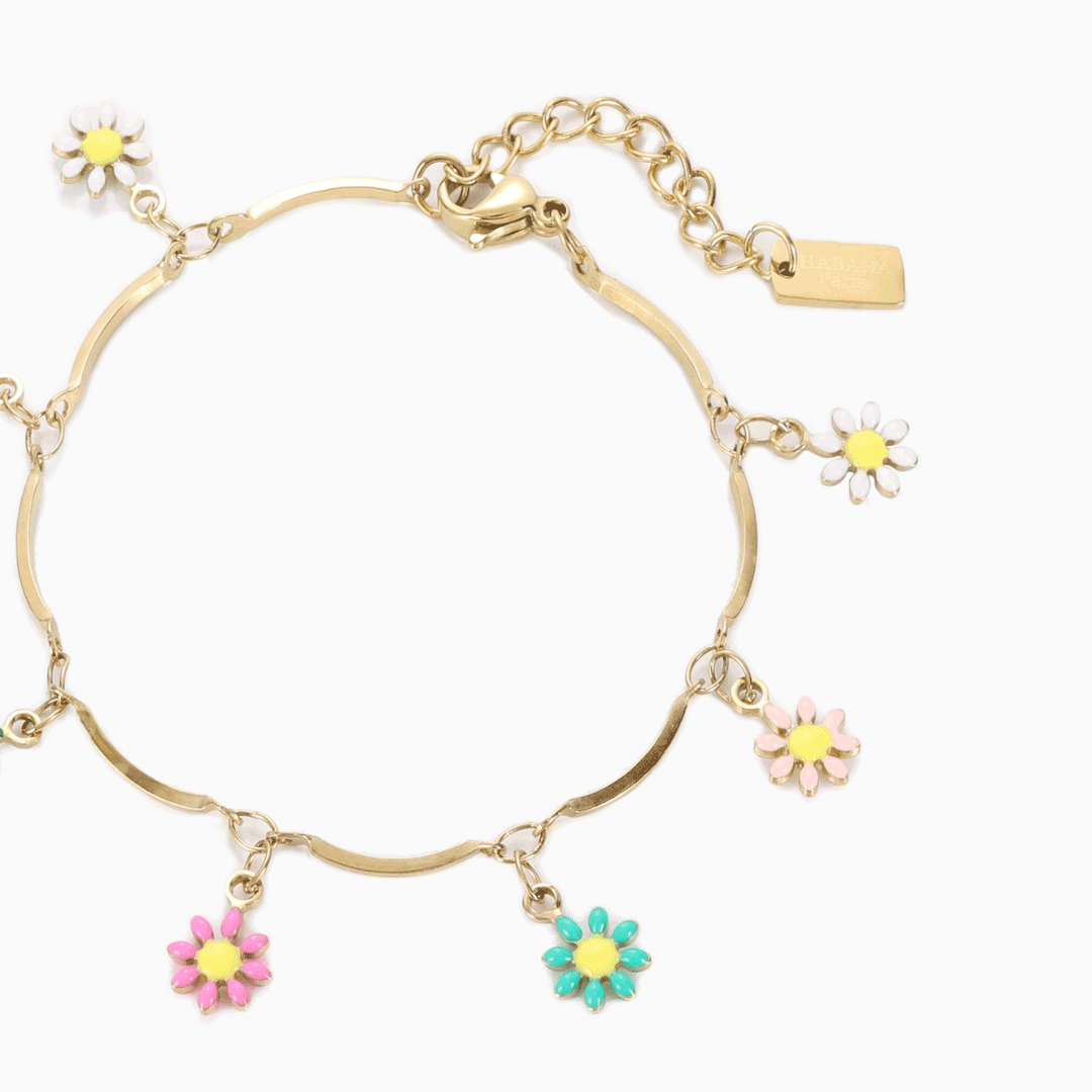 Bracelet floral multicolore