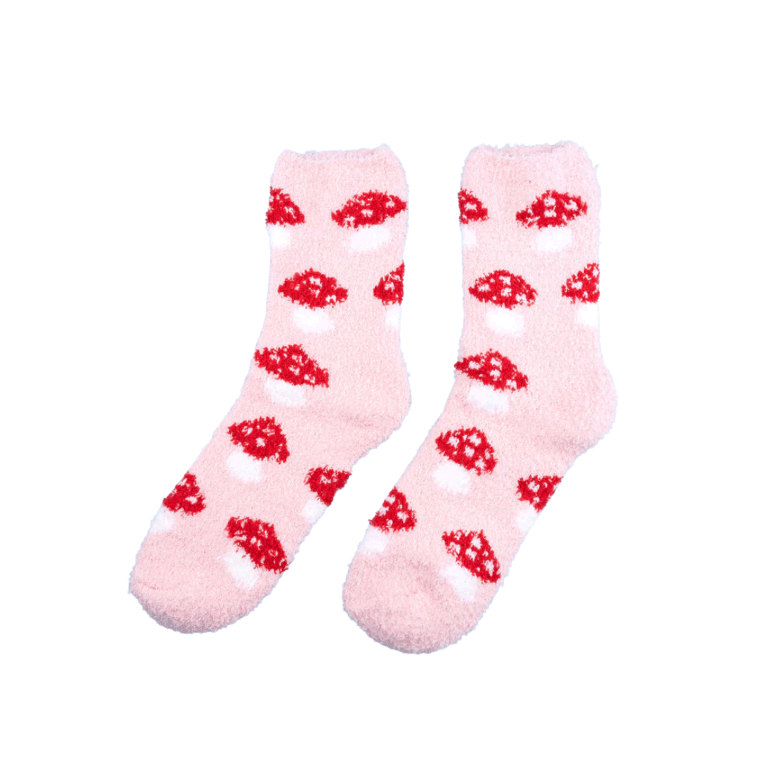 Chaussettes moumoute champignon