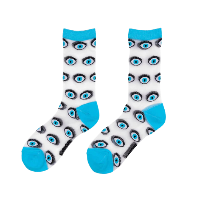 Chaussettes Oeil Bleu Transparentes
