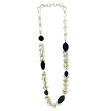 Collier fleur blanc