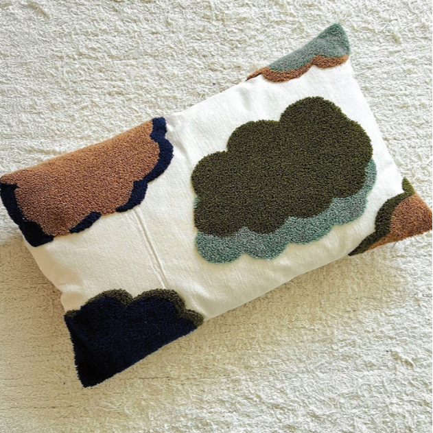 Coussin nuage bleu