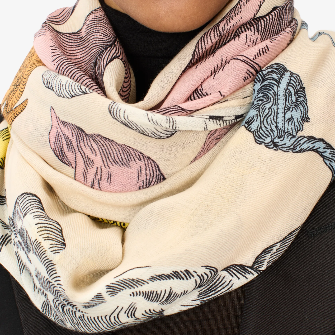 Astrology Scarf Natural