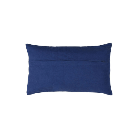 Coussin bleu brodé