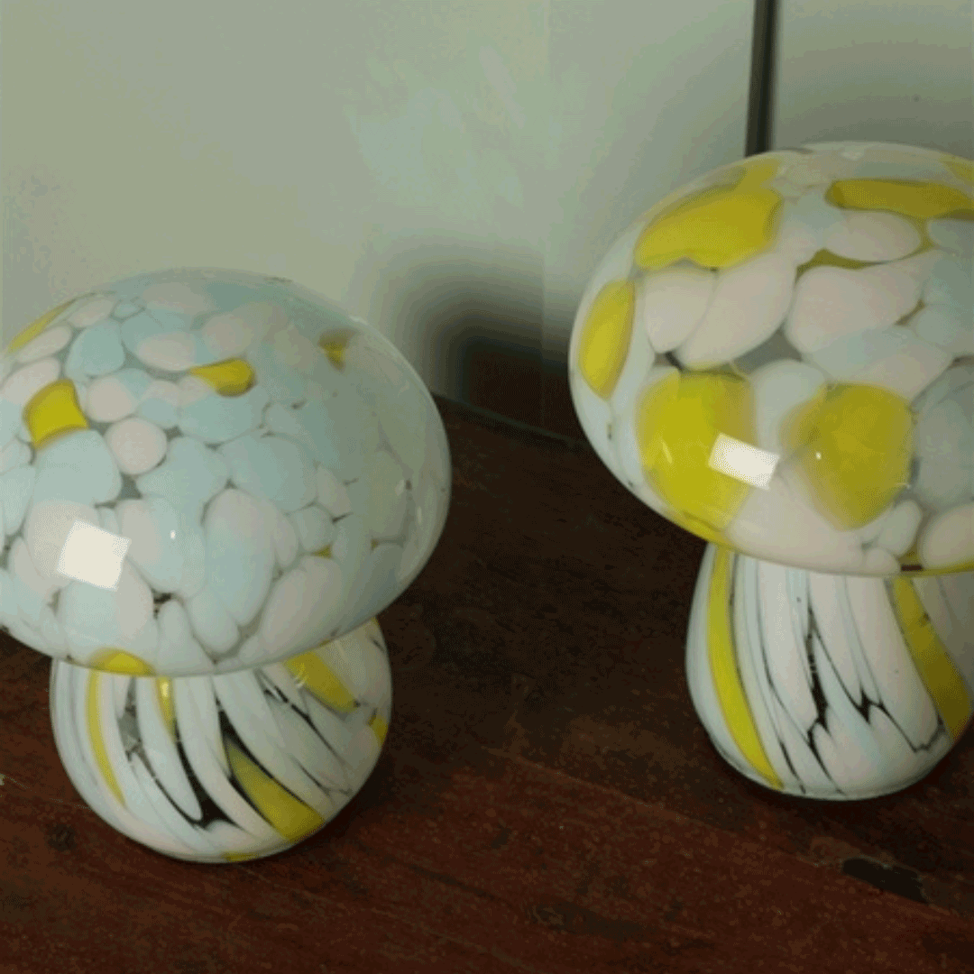 Lampe champignon M jaune