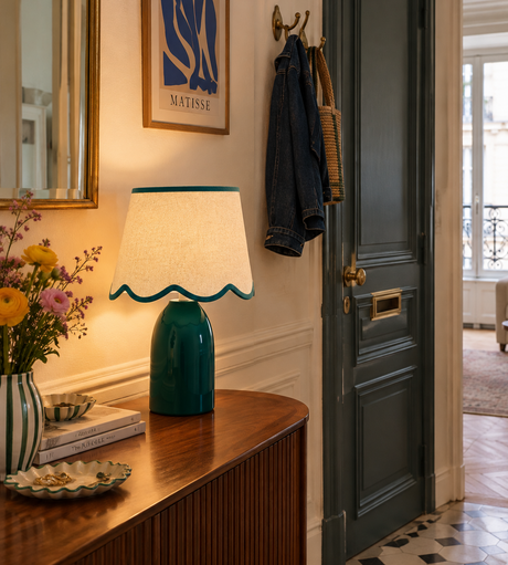 Lampe Romance XL Bleu Canard
