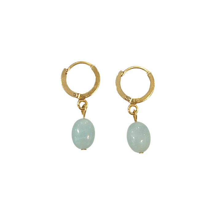 Mini Créoles Ovaline Turquoise