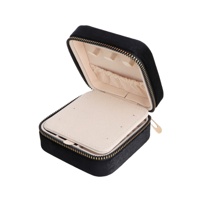Boite Bijoux Velours Jaune