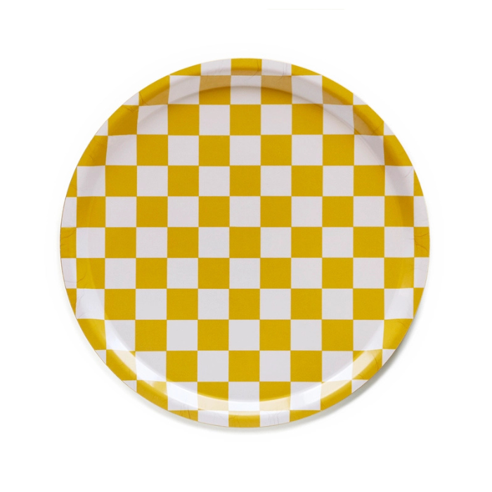 Plateau Damier Moutarde