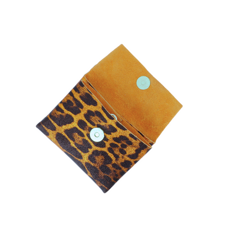 Porte carte Double Léopard