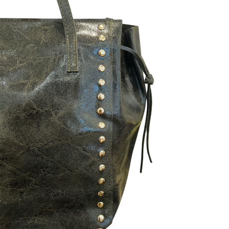 Sac Cuir Clouté Vert