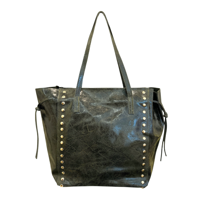 Sac Cuir Clouté Vert