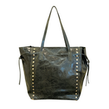 Sac Cuir Clouté Vert