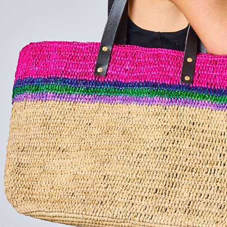 Sac Raffia Fuchsia