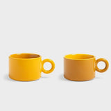 Coffret 2 tasses yellow